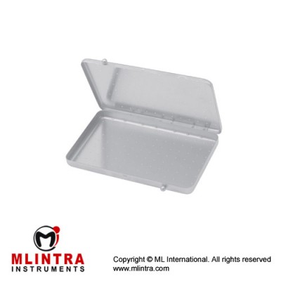 Needle Case Perforated Lid and Bottom Stainless Steel, Size 150 x 95 x 13 mm